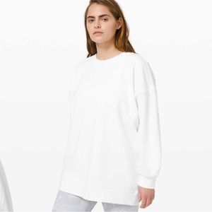 Lululemon Perfectly Oversized Crew: Size 20; color: white